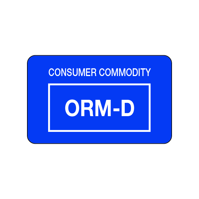 1.375 X 2.25" - Orm-D Consumer Commodity Labels, Blue With White Print, 500/Roll
