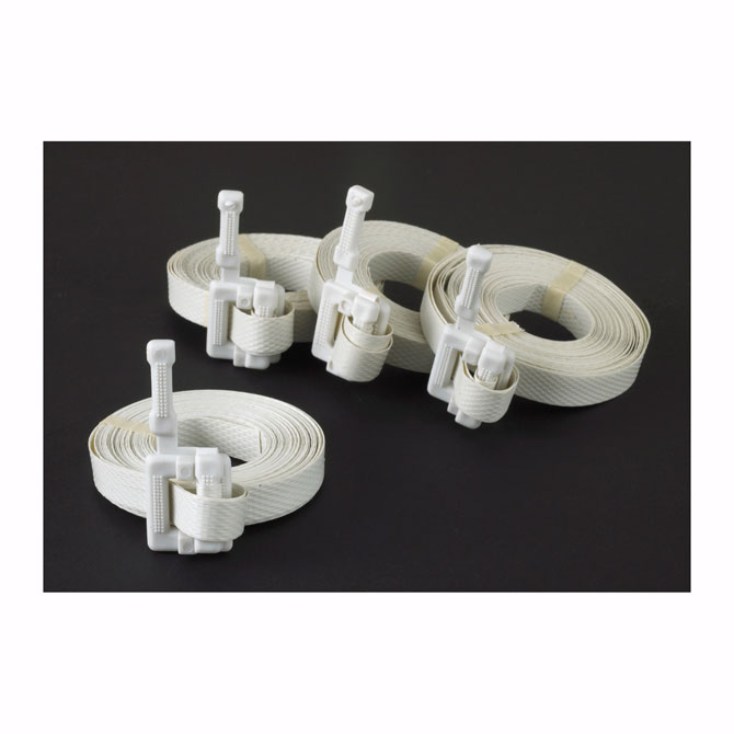 Pac Bks Plastic Polypropylene Strapping Band With Buckle- 1/2" X 17 FT., .018", 300 LB. Brk. Str., White, 500/Case