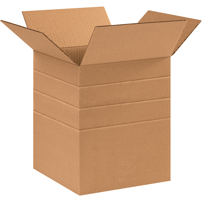 10 X 10 X 12/10/8/6" ECT-32 Multi-Depth Box, 25 Boxes/Bundle