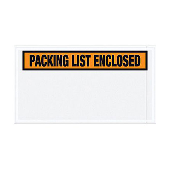 Packing List Envelopes - 5.25 X 8", MIL-Spec, "Packing List Enclosed", 1000/Case