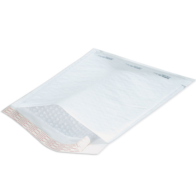 #0 - 6 X 9.25" Self-Seal Bubble-Lined Poly Mailer, White, 250/Case
