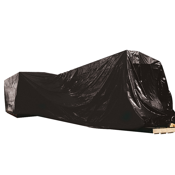 24 FT. X 100 FT. - 4 MIL Poly Sheeting, Center-Fold, Black