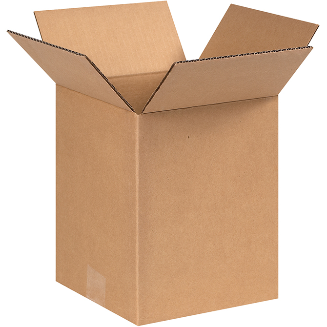8 X 8 X 10" ECT-32 RSC Corrugated Box, 25 Boxes/Bundle