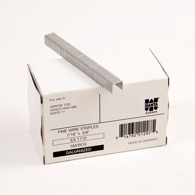 Senco A 11/9C Hammer Tacker Staples - 7/16" Crown, 3/8" Leg, 5000/Box