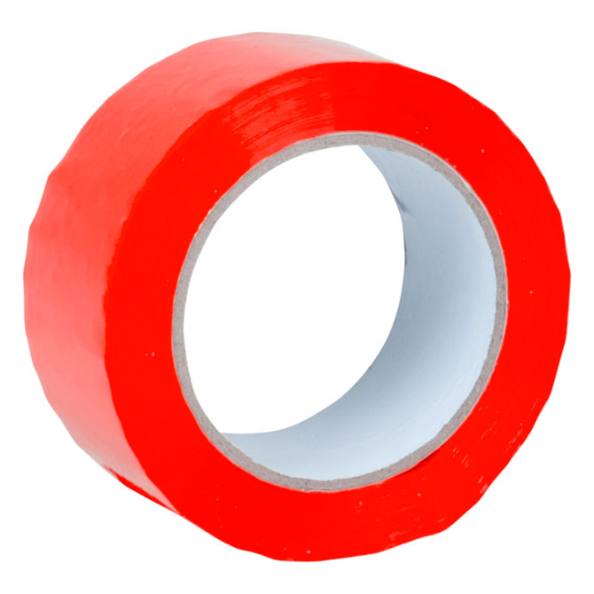 PB2A Carton Sealing Tape - 2" X 110 Yds., 2 MIL, Acrylic, Red, 36 Rolls/Case