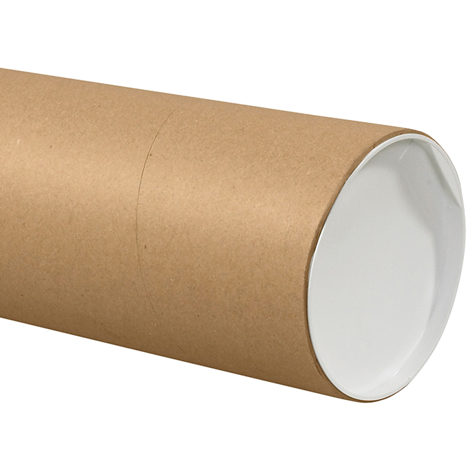 6 X 24", .125" Thick, Kraft, Mailing Tubes, 10/Case