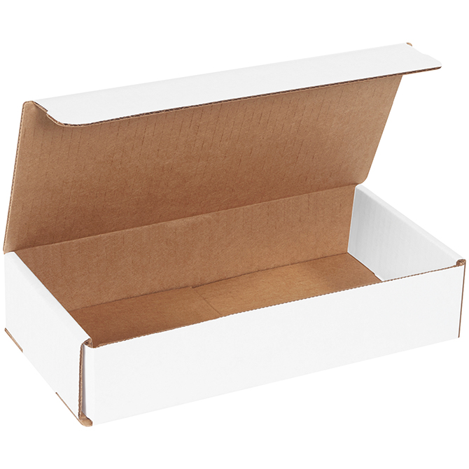 10 X 5 X 2" White Corrugated Mailer, 50 Mailers/Bundle