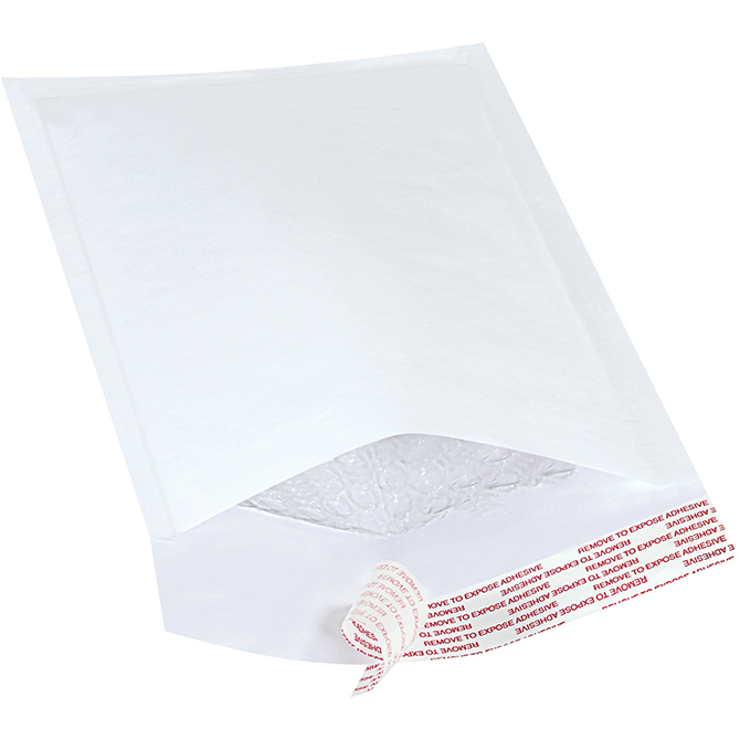 #00 - 5 X 10" Self-Seal Bubble-Lined Mailer, White, 250/Case