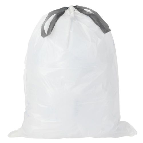 Glad Tall Kitchen Drawstring Trash Bag - 13 Gallon, White, 100 Each/Case