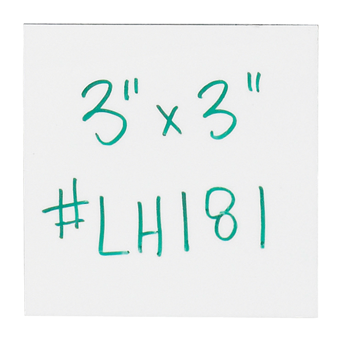 3 X 3" Warehouse Labels - Magnetic Strips, White, 25/Case