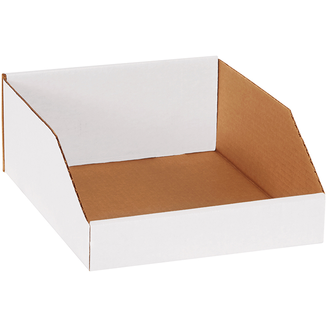 10 X 12 X 4.5" Open Top Bin Boxes, 25/Bundle