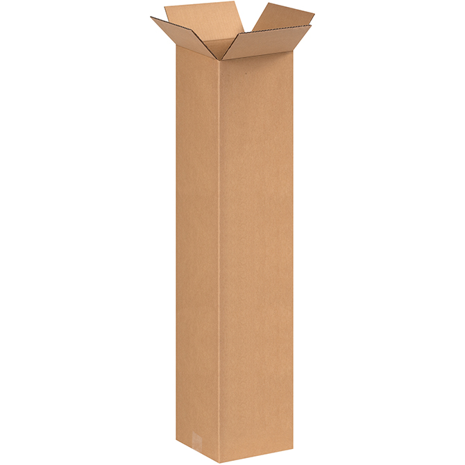 8 X 8 X 38" ECT-32 RSC Corrugated Box, 25 Boxes/Bundle