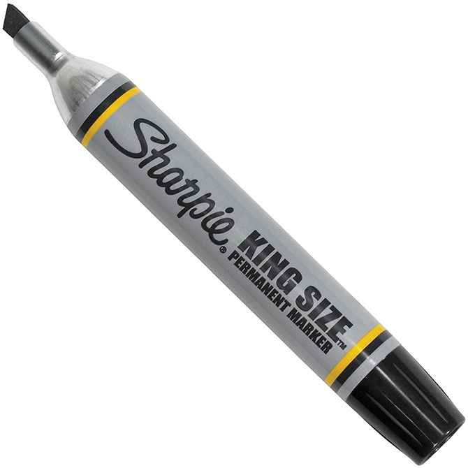 Black Sharpie&reg; King Size&trade; Markers, 12/Case