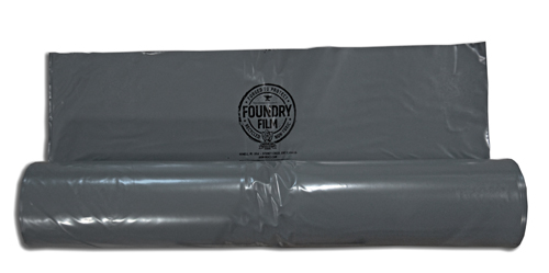 40 X 36 X 80" Vci Gusseted Bag - 4 MIL, Gray, Foundry, 25/Case