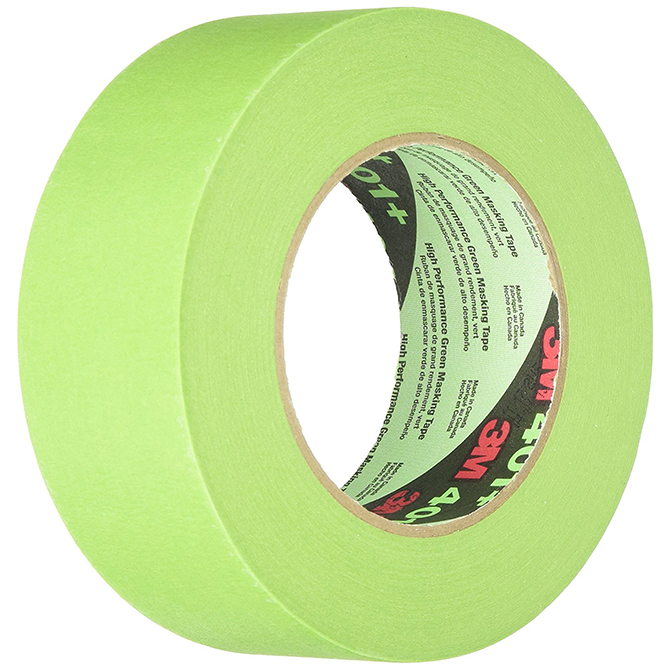 3M 401+ Masking Tape - 2" X 60 Yds., Green, 12 Rolls/Case