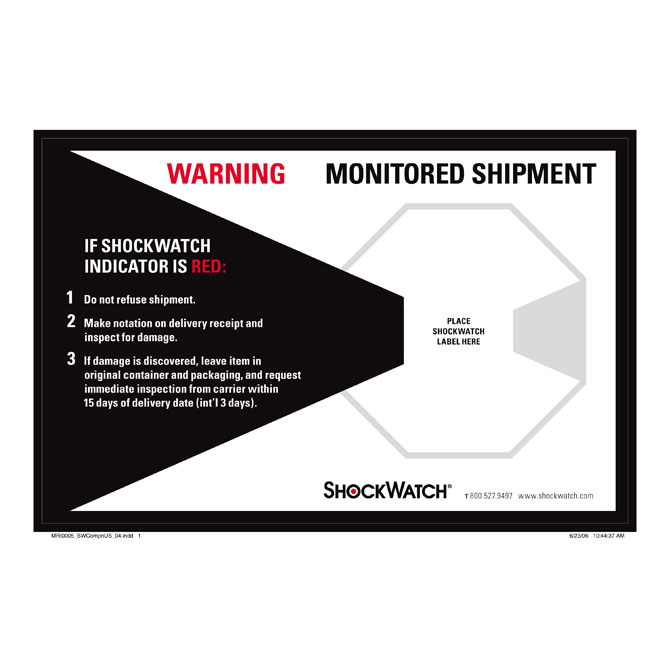 ShockWatch&reg; Companion Label - 200/Roll