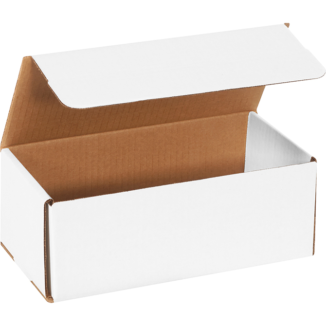10 X 4.875 X 3.75" White Corrugated Mailer, 50 Mailers/Bundle