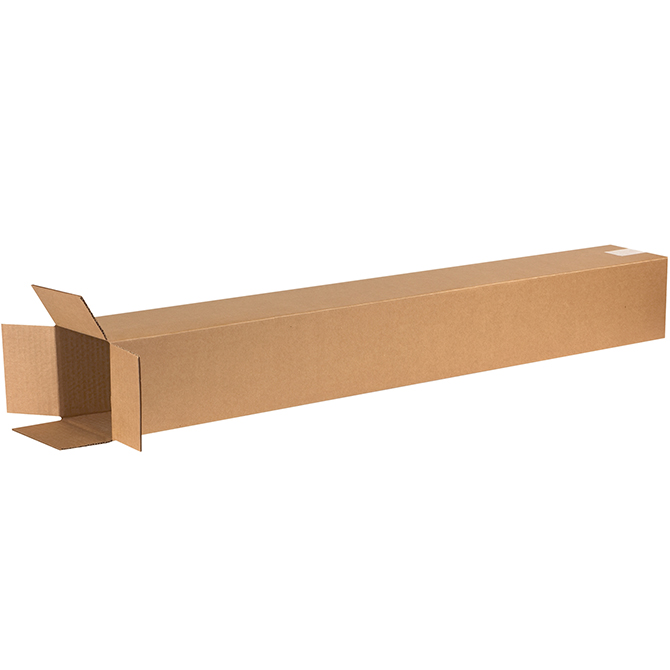 6 X 6 X 50" ECT-32 RSC Tall Corrugated Box, 25 Boxes/Bundle
