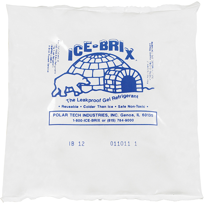 6 X 5.75 X 1" - 12 OZ. Ice-Brix&trade; Cold Packs, 24 Each/Case