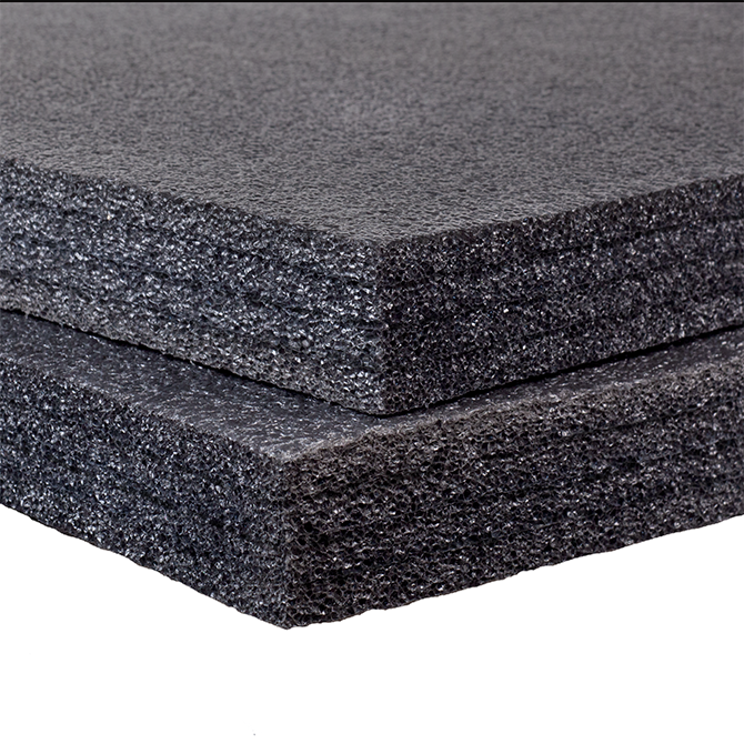 12 X 12" Polyethylene Foam - 1" Thick, 1.7#, Black, 36 Each/Bundle