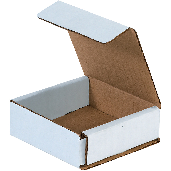3 X 3 X 1" White Corrugated Mailer, 50 Mailers/Bundle