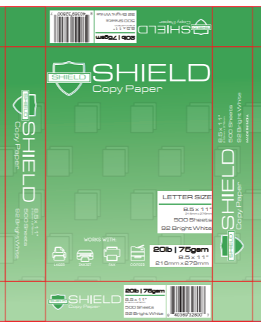 Standard White 20LB 8.5” X 11” (Letter), 92 Bright Copy Paper. Works With Laser, Inkjet, Fax, And Copier Printers, No Label, 500 Sheets Per Ream, 10 Reams/CS