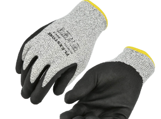 Non Disposable Gloves — Level 3 Cut Resistant 13G Grey Knit Pu Dipped Glove-S (10 Dz Pair/Mstr)