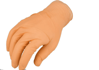 Disposable Gloves — Orange 5 MIL Nitrile Exam Powder Free S; 100/Box - Fully Textured