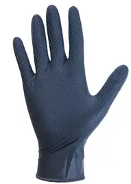 Disposable Gloves — Black Diamond Textured Gloves; Non-Exam, Powder Free, X-Large, 100/Box